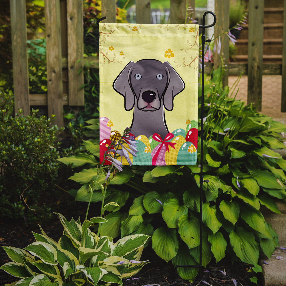 Caroline's Treasures Weimaraner Easter Egg Hunt Garden Flag - Outdoor Decorative Yard Flag BB1913GF