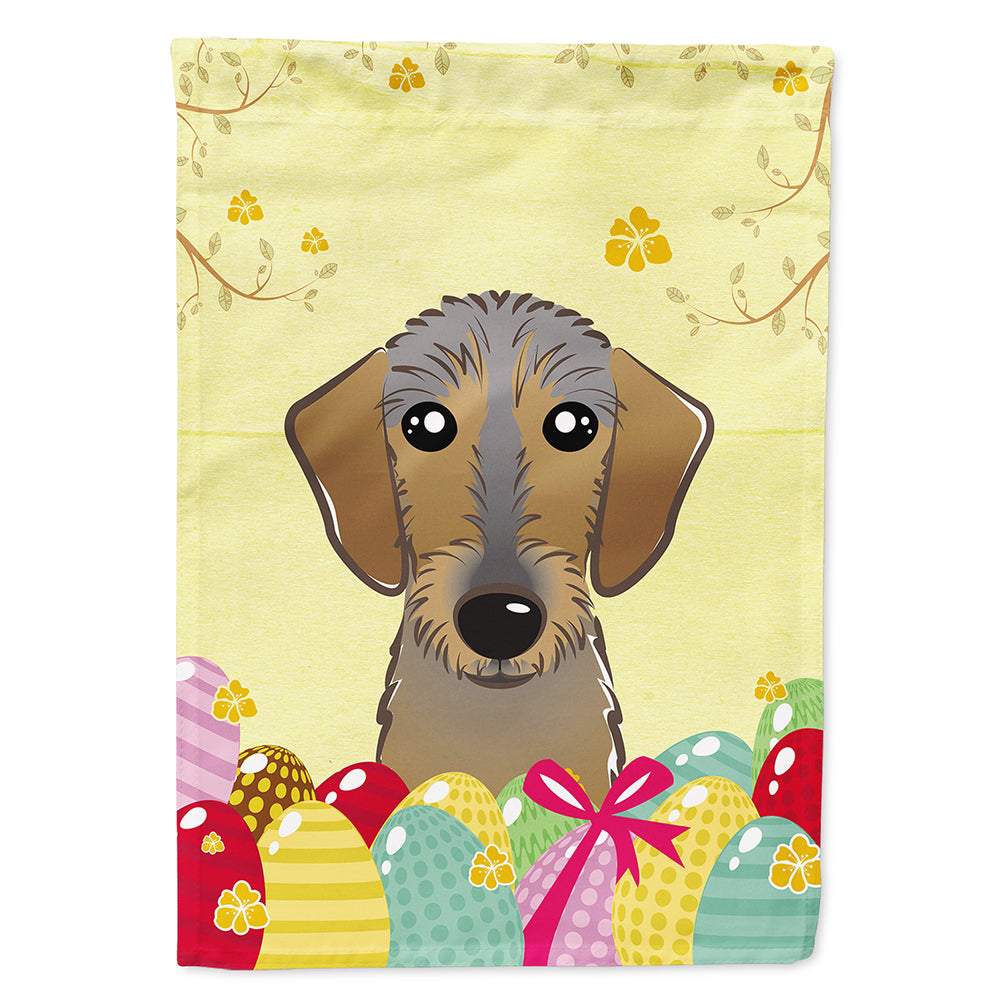 Wirehaired Dachshund Easter Egg Hunt Flag Canvas House Size BB1915CHF