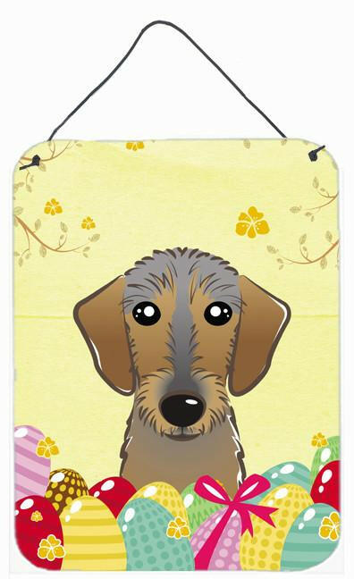 Wirehaired Dachshund Easter Egg Hunt Wall or Door Hanging Prints BB1915DS1216 by Caroline&#39;s Treasures