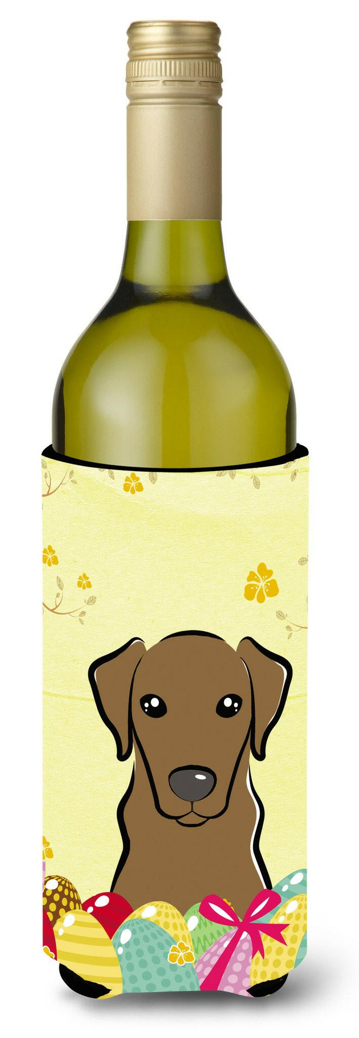 Chocolate Labrador Easter Egg Hunt Wine Bottle Beverage Insulator Hugger BB1916LITERK by Caroline&#39;s Treasures