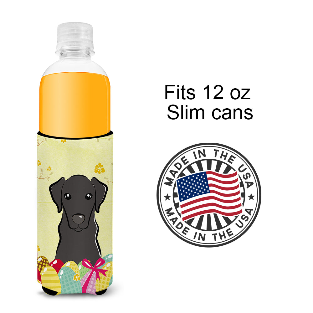 Black Labrador Easter Egg Hunt  Ultra Beverage Insulator for slim cans BB1917MUK