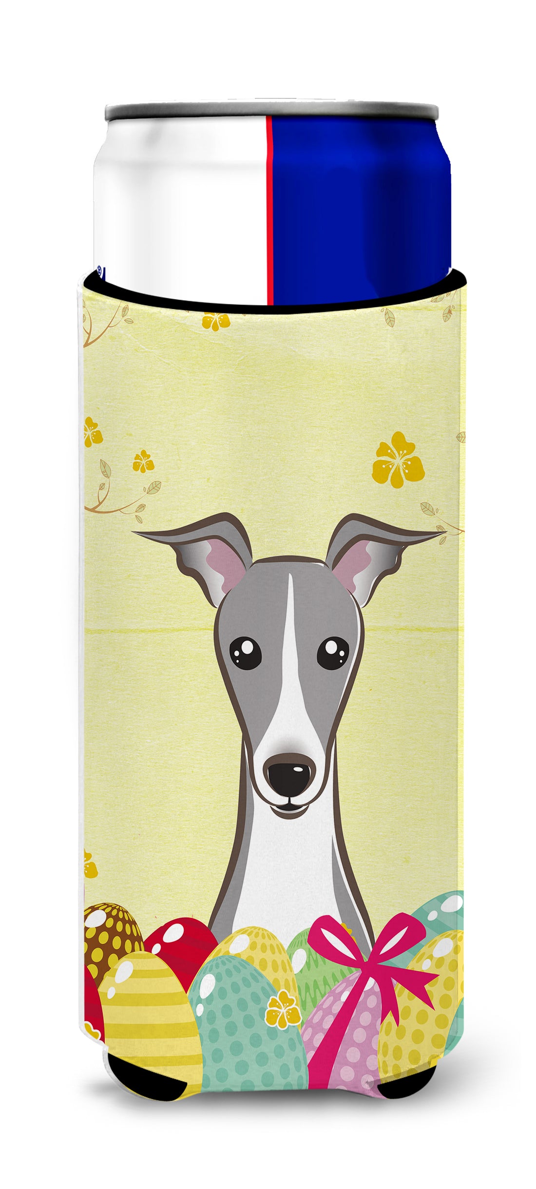 Italian Greyhound Easter Egg Hunt  Ultra Beverage Insulator for slim cans BB1918MUK  the-store.com.