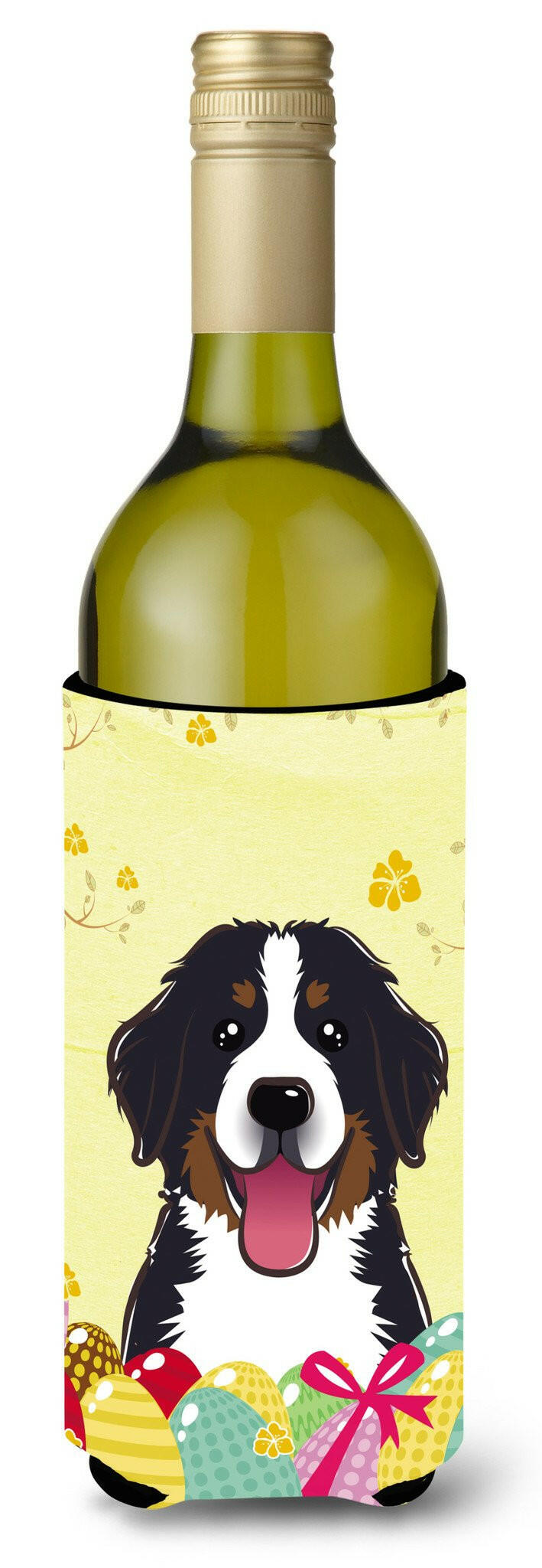 Bernese Mountain Dog Easter Egg Hunt Wine Bottle Beverage Insulator Hugger BB1919LITERK by Caroline&#39;s Treasures