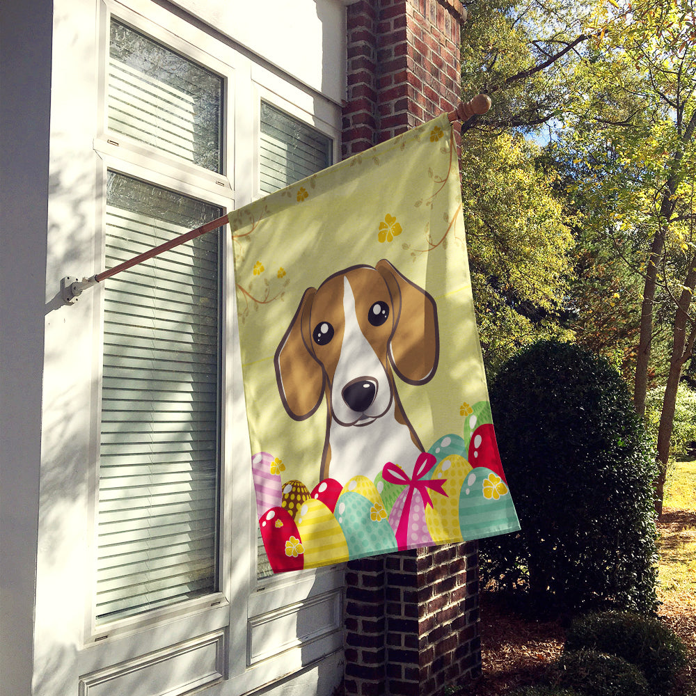 Beagle Easter Egg Hunt Flag Canvas House Size BB1921CHF  the-store.com.