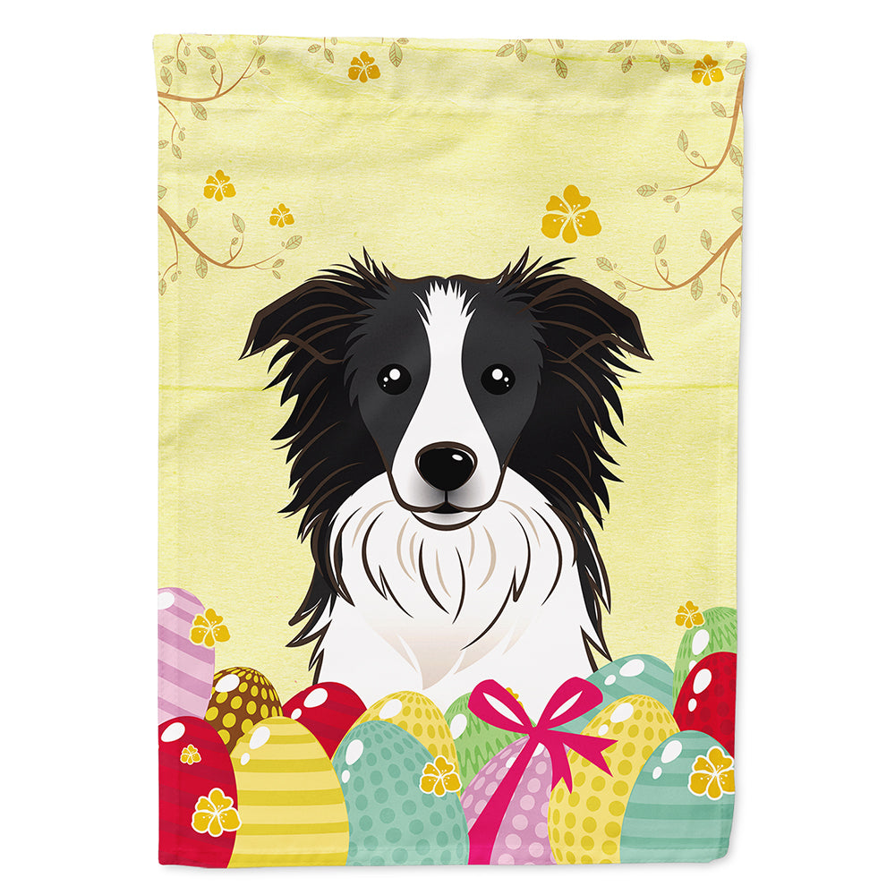 Border Collie Easter Egg Hunt Flag Canvas House Size BB1923CHF  the-store.com.