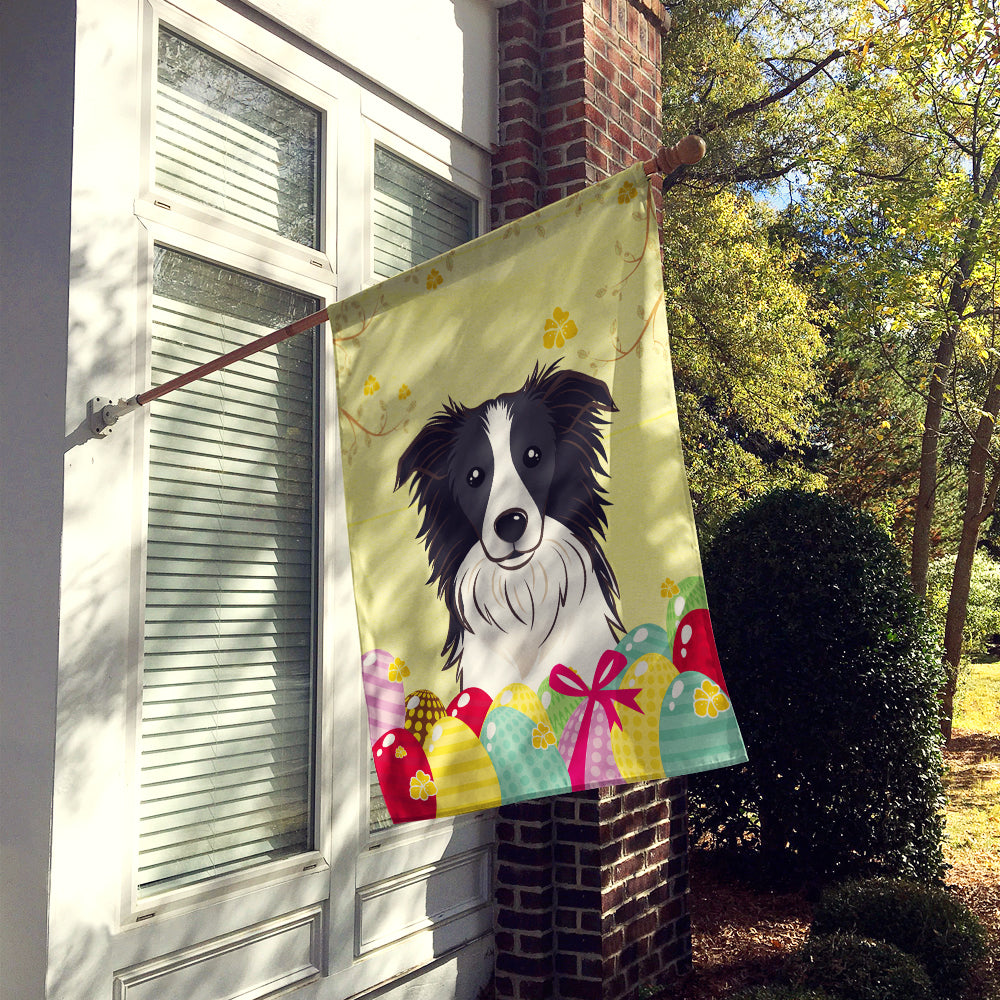 Border Collie Easter Egg Hunt Flag Canvas House Size BB1923CHF  the-store.com.