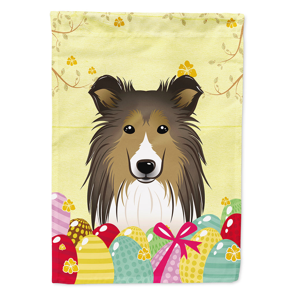 Sheltie Easter Egg Hunt Flag Canvas House Size BB1924CHF  the-store.com.