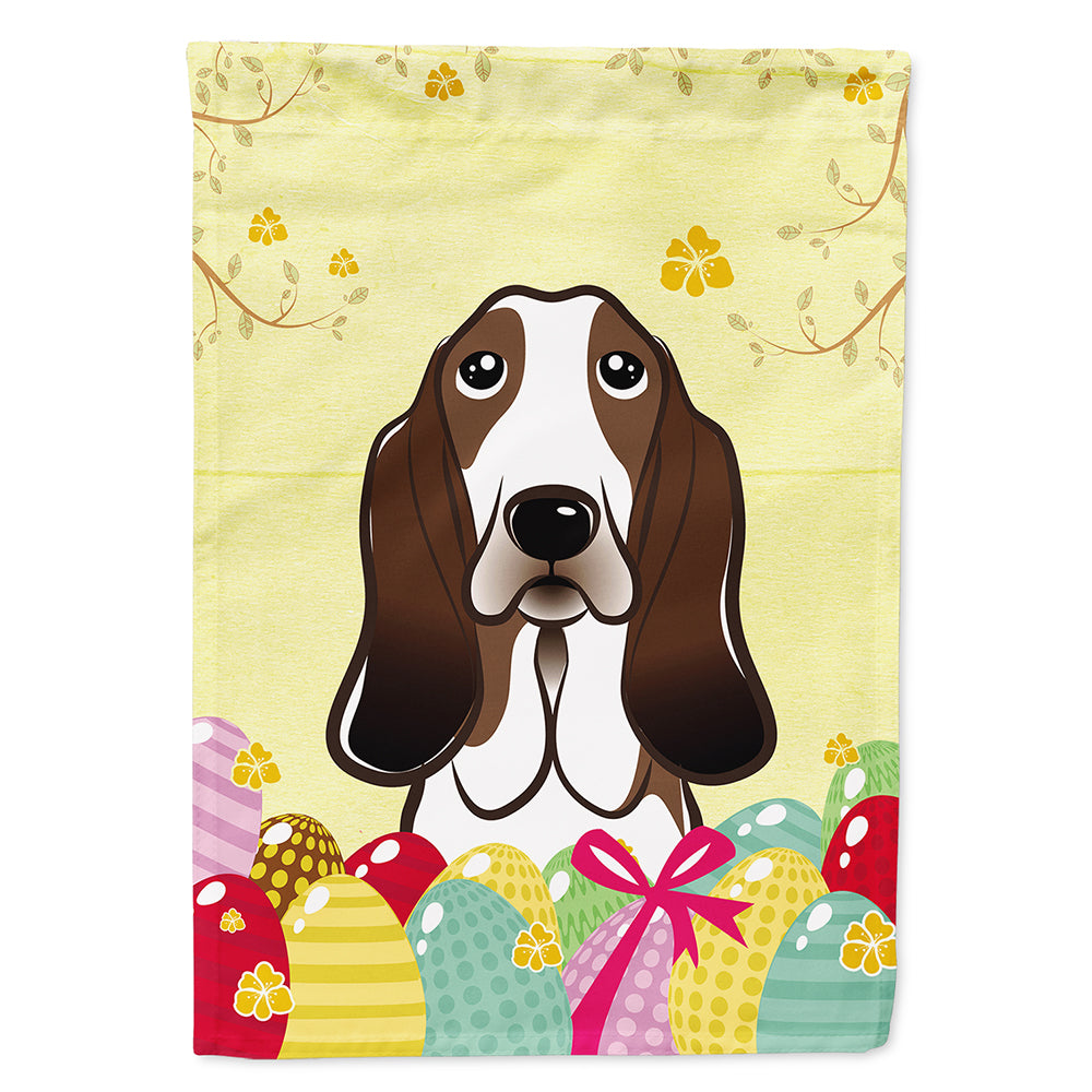 Basset Hound Easter Egg Hunt Flag Canvas House Size BB1925CHF  the-store.com.