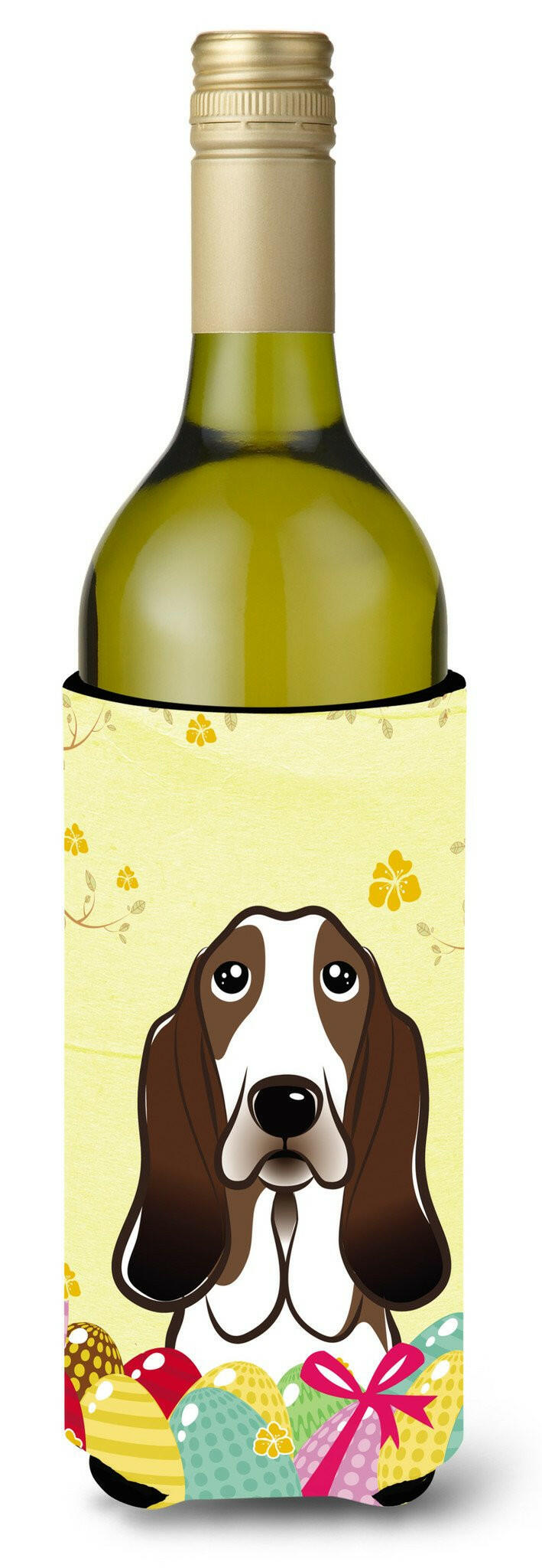 Basset Hound Easter Egg Hunt Wine Bottle Beverage Insulator Hugger BB1925LITERK by Caroline&#39;s Treasures