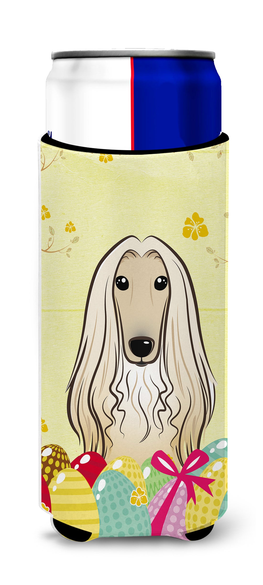Afghan Hound Easter Egg Hunt Michelob Ultra Beverage Isolateur pour canettes minces BB1926MUK