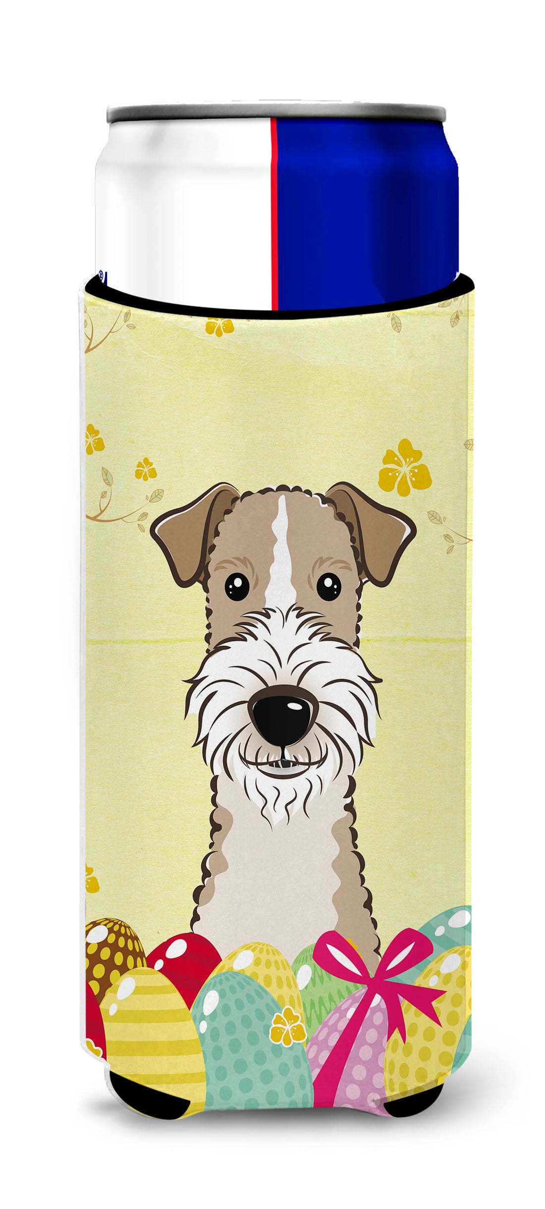 Wire Haired Fox Terrier Easter Egg Hunt  Ultra Beverage Insulator for slim cans BB1929MUK