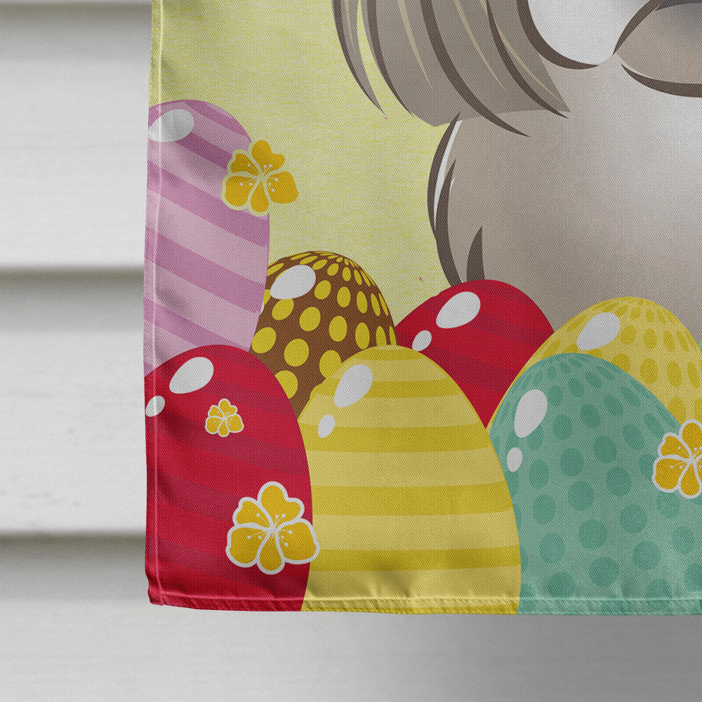 Gray Silver Shih Tzu Easter Egg Hunt Flag Canvas House Size BB1932CHF  the-store.com.