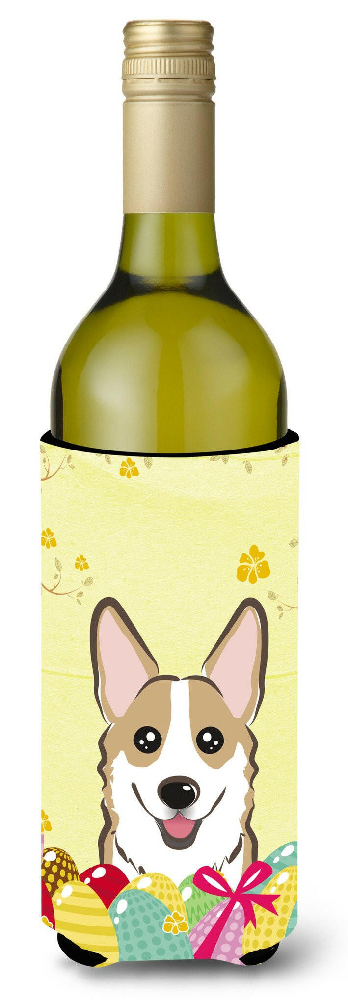 Sable Corgi Easter Egg Hunt Wine Bottle Beverage Insulator Hugger BB1935LITERK by Caroline's Treasures