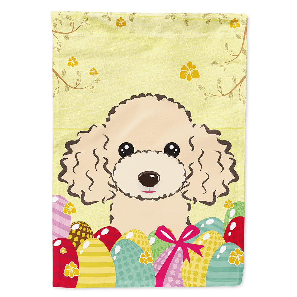 Buff Poodle Easter Egg Hunt Flag Canvas House Size BB1940CHF  the-store.com.