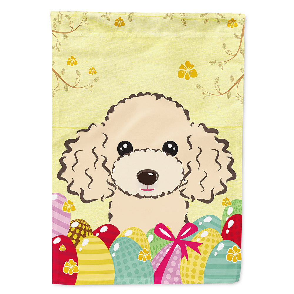 Caroline's Treasures Buff Poodle Easter Egg Hunt Flag Canvas House Size BB1940CHF