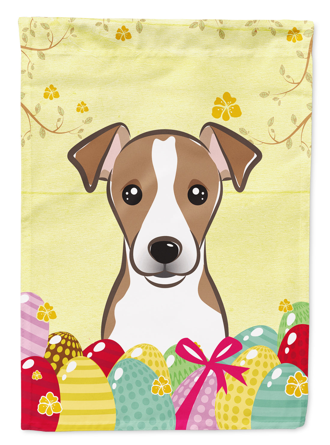 Jack Russell Terrier Easter Egg Hunt Flag Garden Size BB1942GF
