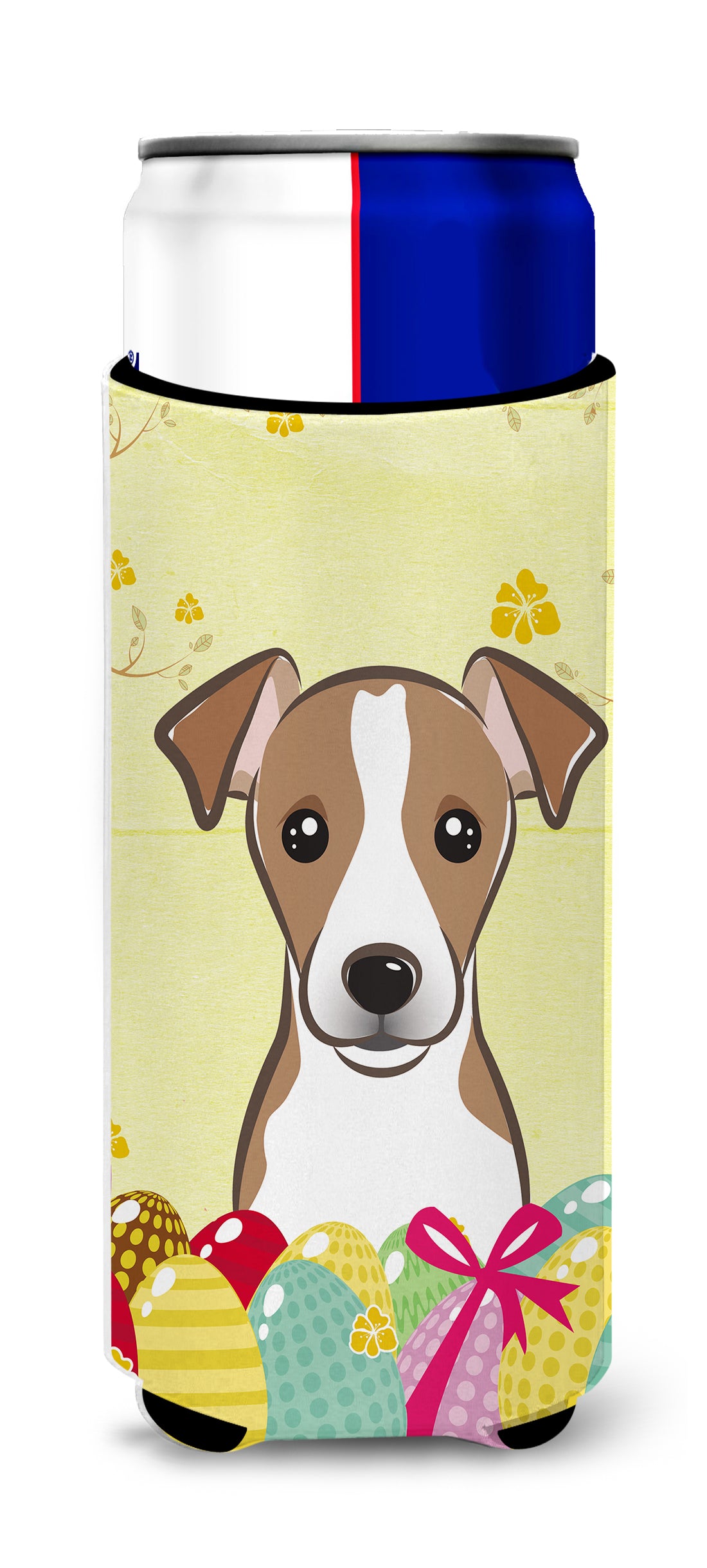 Jack Russell Terrier Easter Egg Hunt  Ultra Beverage Insulator for slim cans BB1942MUK  the-store.com.
