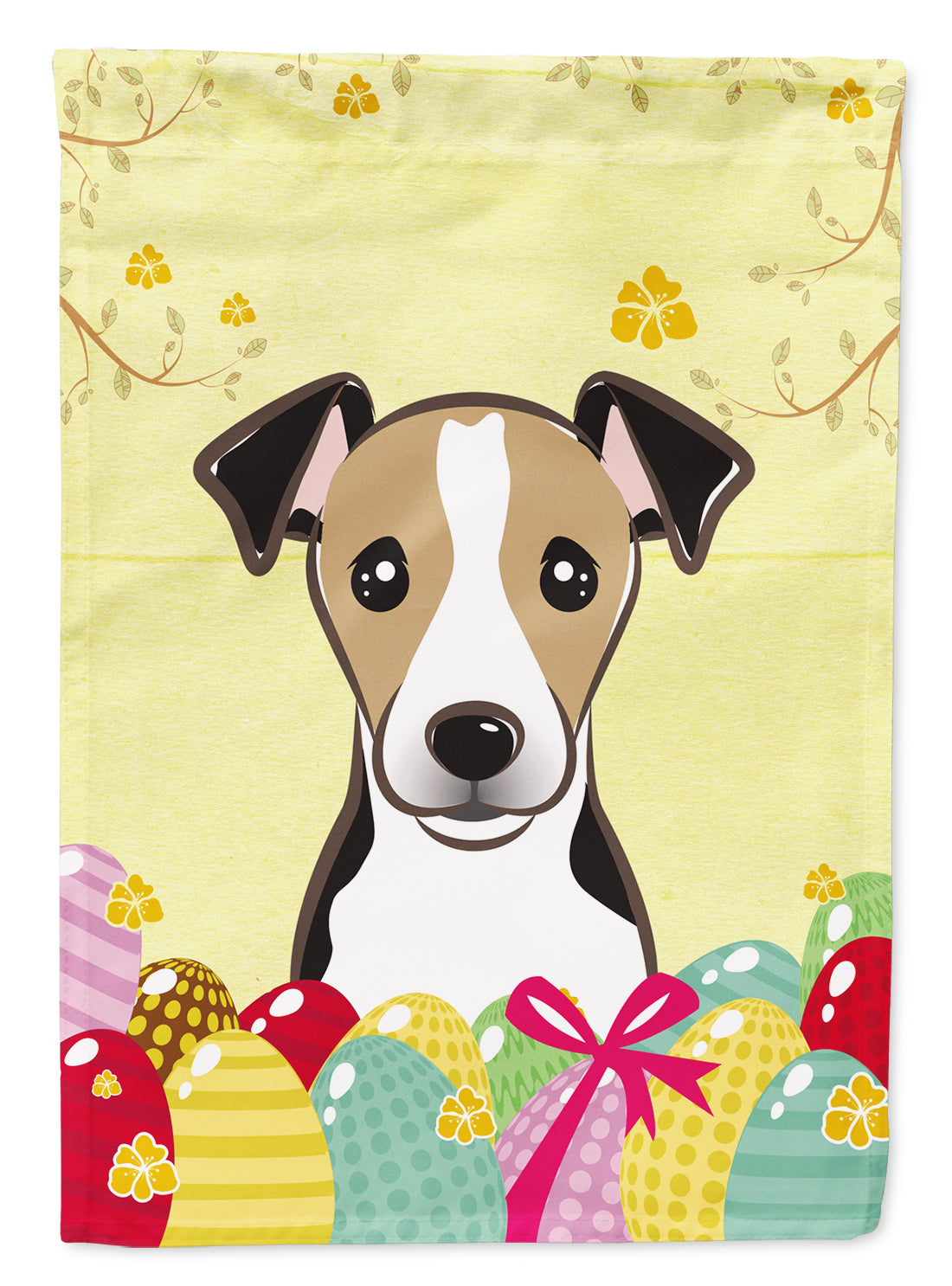 Jack Russell Terrier Easter Egg Hunt Flag Garden Size BB1943GF