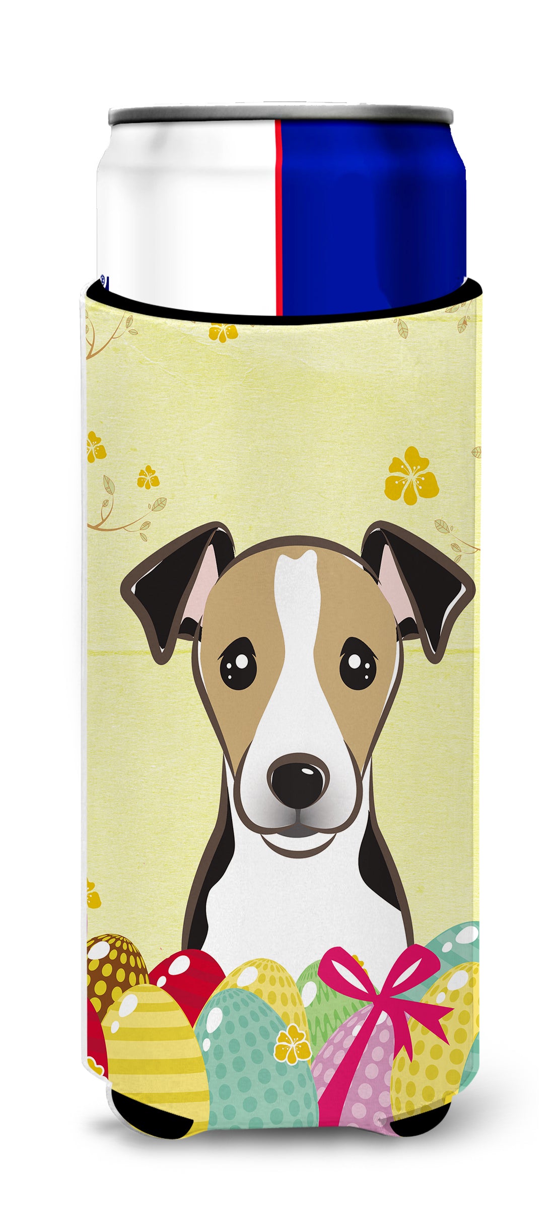 Jack Russell Terrier Easter Egg Hunt  Ultra Beverage Insulator for slim cans BB1943MUK  the-store.com.