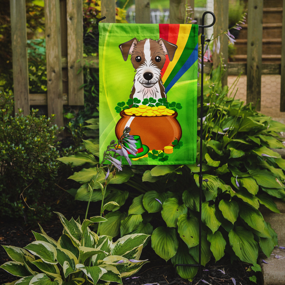 Jack Russell Terrier St. Patrick's Day Flag Garden Size BB1946GF