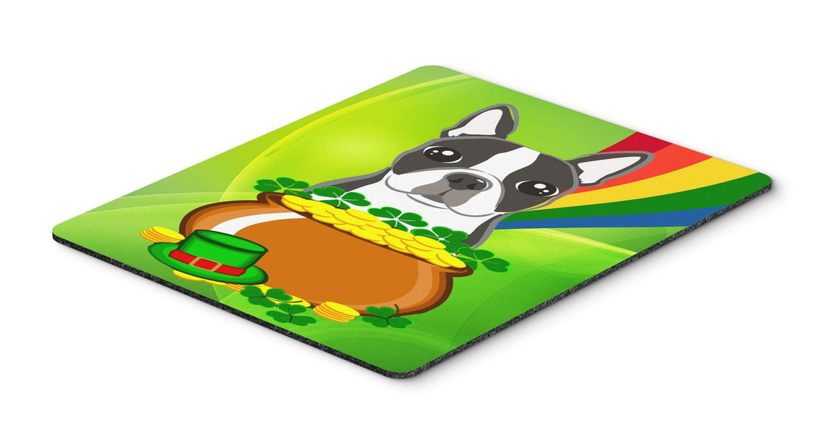 Boston Terrier St. Patrick&#39;s Day Mouse Pad, Hot Pad or Trivet BB1947MP by Caroline&#39;s Treasures