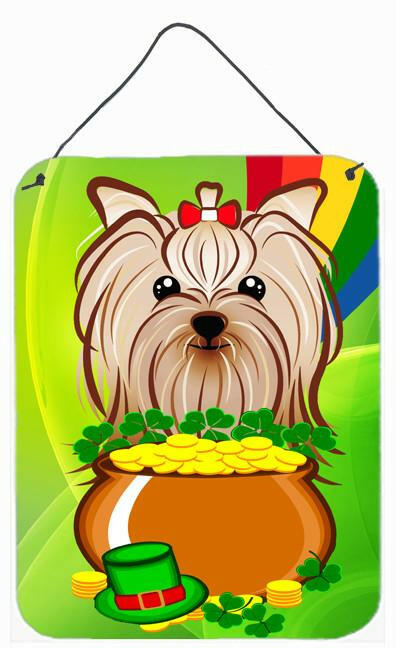 Yorkie Yorkshire Terrier St. Patrick&#39;s Day Wall or Door Hanging Prints BB1948DS1216 by Caroline&#39;s Treasures