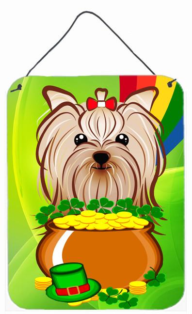 Yorkie Yorkshire Terrier St. Patrick's Day Wall or Door Hanging Prints BB1948DS1216 by Caroline's Treasures