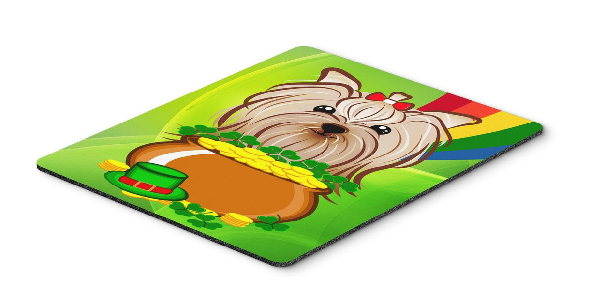 Yorkie Yorkshire Terrier St. Patrick&#39;s Day Mouse Pad, Hot Pad or Trivet BB1948MP by Caroline&#39;s Treasures