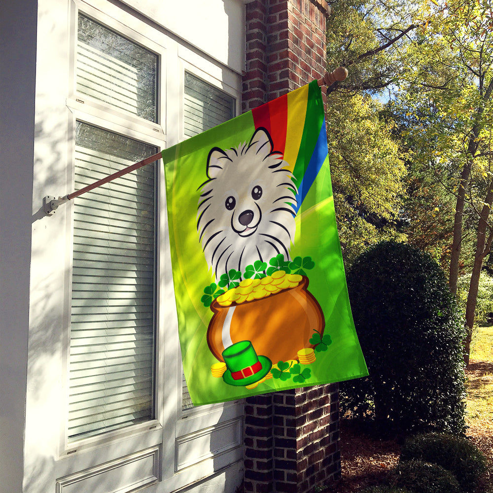 Pomeranian St. Patrick's Day Flag Canvas House Size BB1951CHF  the-store.com.