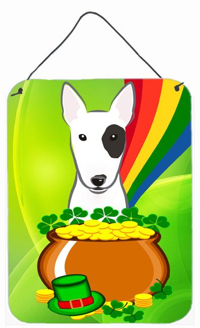 Bull Terrier St. Patrick&#39;s Day Wall or Door Hanging Prints BB1953DS1216 by Caroline&#39;s Treasures