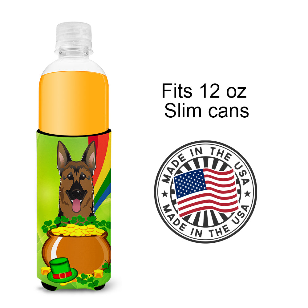 German Shepherd St. Patrick's Day  Ultra Beverage Insulator for slim cans BB1955MUK