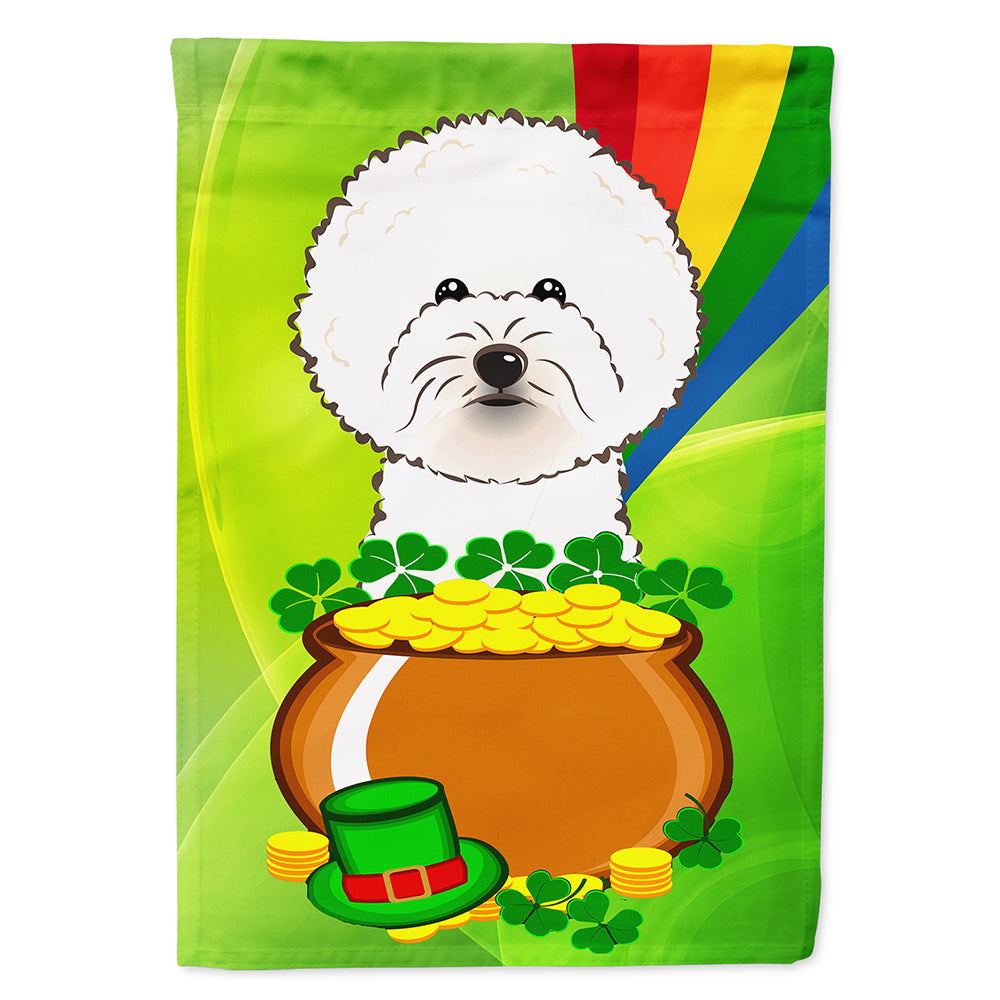 Bichon Frise St. Patrick&#39;s Day Flag Canvas House Size BB1961CHF  the-store.com.