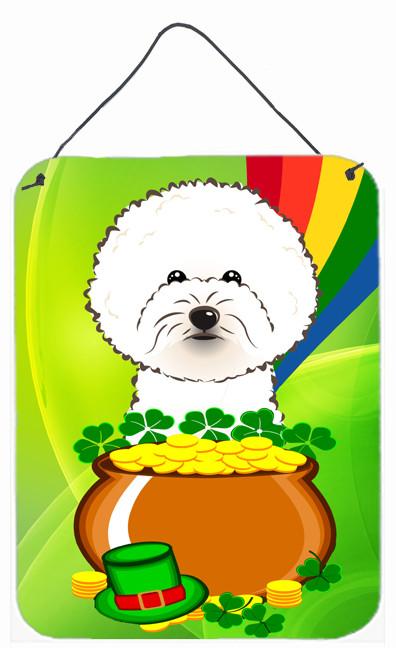 Bichon Frise St. Patrick's Day Wall or Door Hanging Prints BB1961DS1216 by Caroline's Treasures