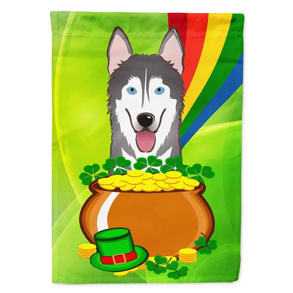 Alaskan Malamute St. Patrick&#39;s Day Flag Canvas House Size BB1962CHF  the-store.com.