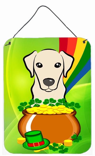 Yellow Labrador St. Patrick's Day Wall or Door Hanging Prints BB1966DS1216 by Caroline's Treasures