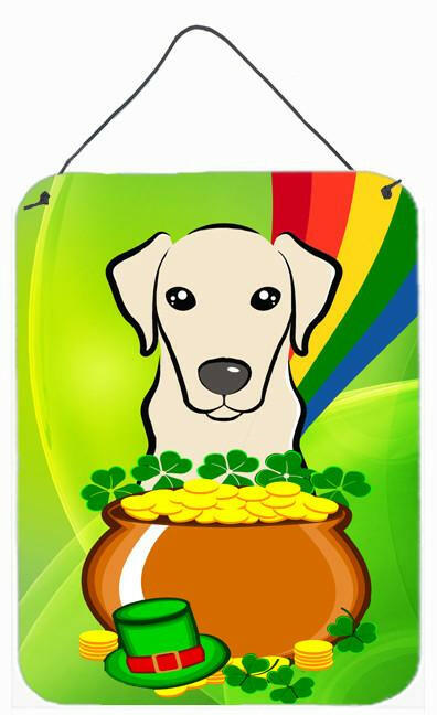 Yellow Labrador St. Patrick&#39;s Day Wall or Door Hanging Prints BB1966DS1216 by Caroline&#39;s Treasures