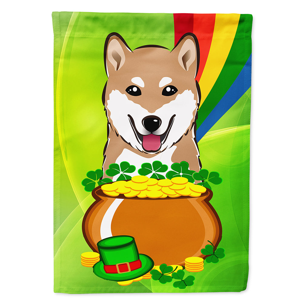 Shiba Inu St. Patrick's Day Flag Canvas House Size BB1969CHF  the-store.com.