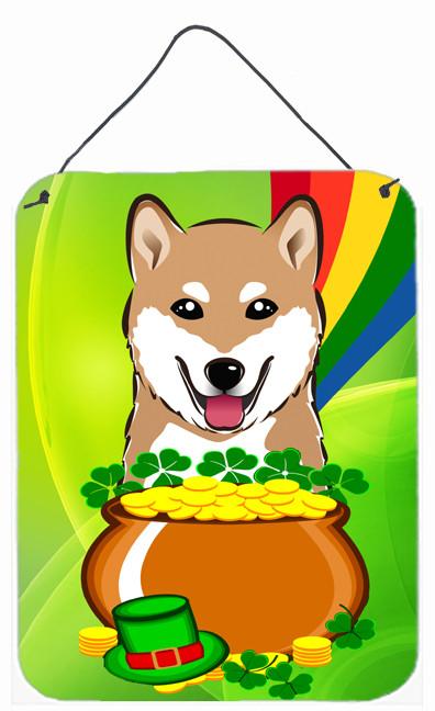Shiba Inu St. Patrick&#39;s Day Wall or Door Hanging Prints BB1969DS1216 by Caroline&#39;s Treasures