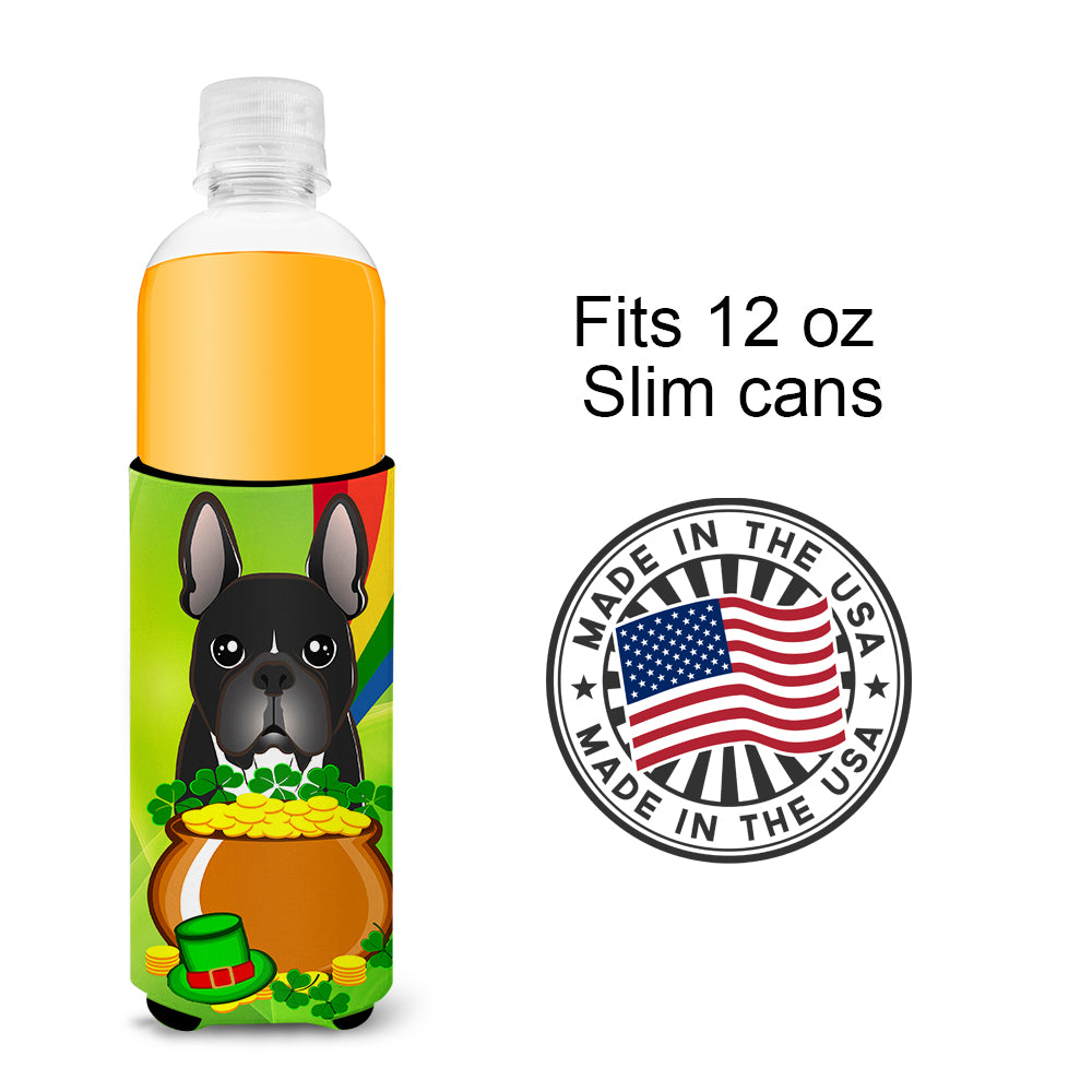 French Bulldog St. Patrick's Day  Ultra Beverage Insulator for slim cans BB1971MUK