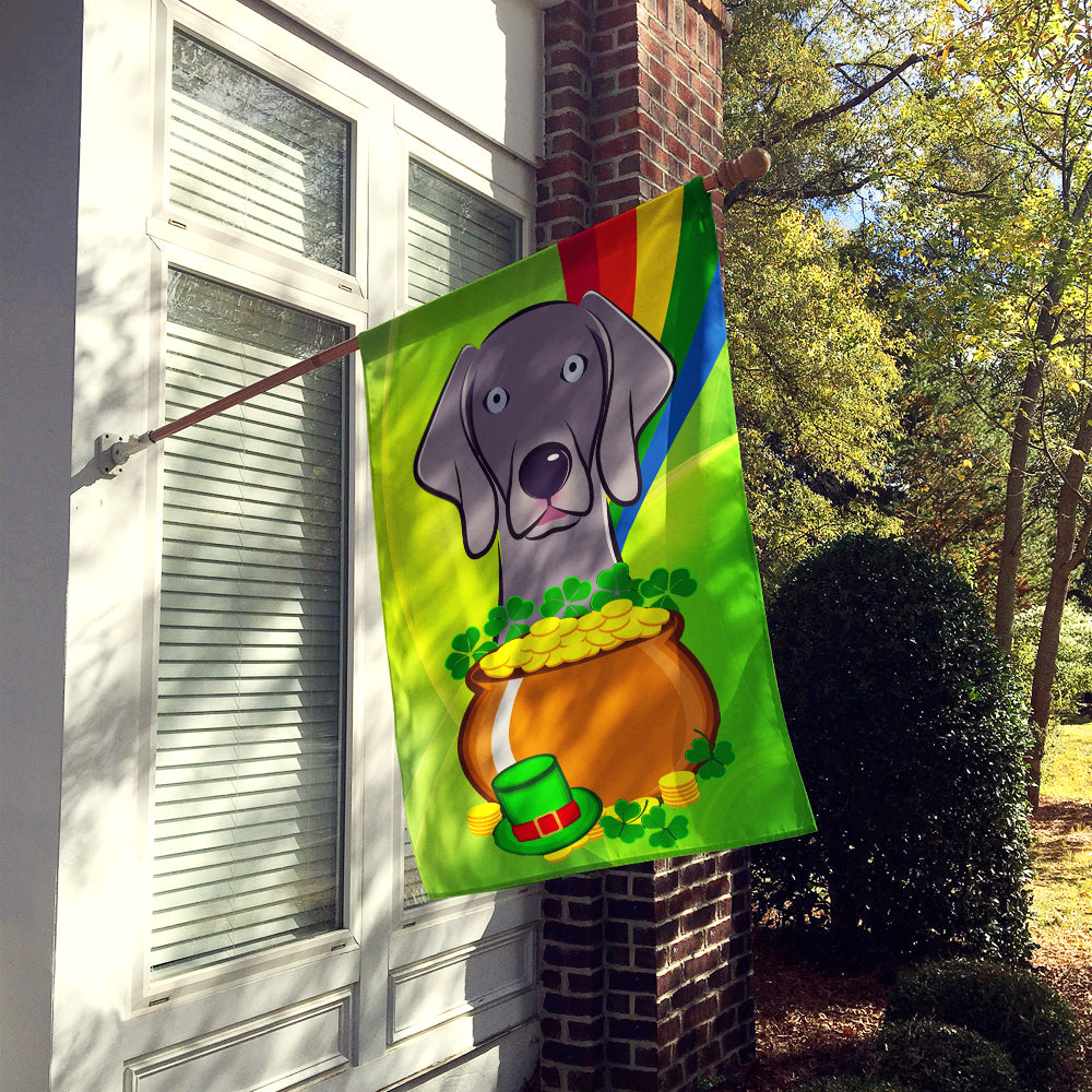 Weimaraner St. Patrick's Day Flag Canvas House Size BB1975CHF
