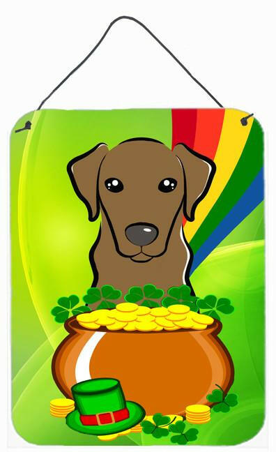 Chocolate Labrador St. Patrick's Day Wall or Door Hanging Prints BB1978DS1216 by Caroline's Treasures
