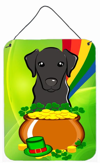Black Labrador St. Patrick&#39;s Day Wall or Door Hanging Prints BB1979DS1216 by Caroline&#39;s Treasures