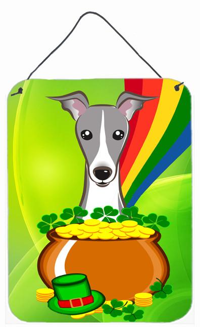 Italian Greyhound St. Patrick&#39;s Day Wall or Door Hanging Prints BB1980DS1216 by Caroline&#39;s Treasures
