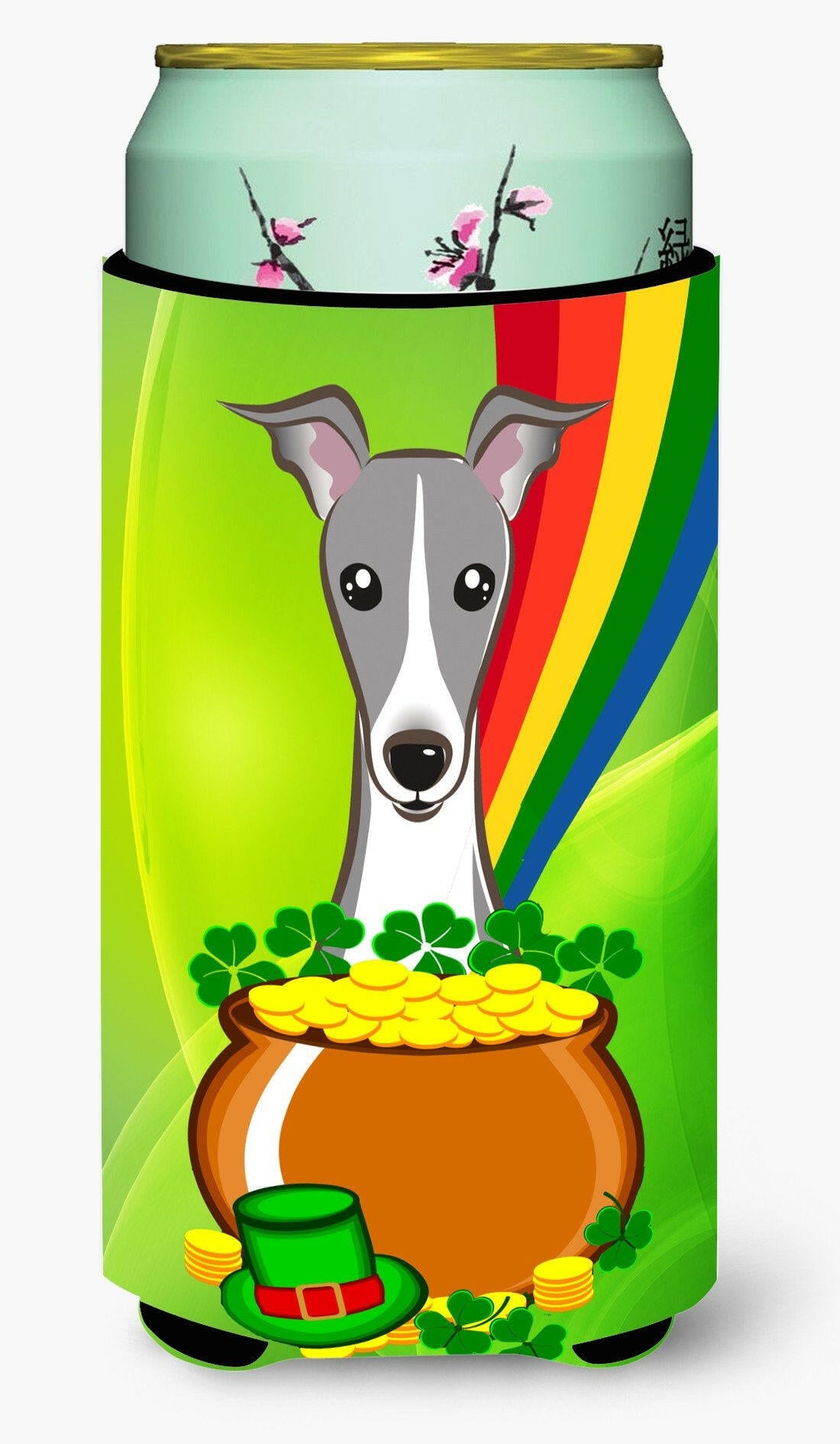 Italian Greyhound St. Patrick&#39;s Day Tall Boy Beverage Insulator Hugger BB1980TBC by Caroline&#39;s Treasures
