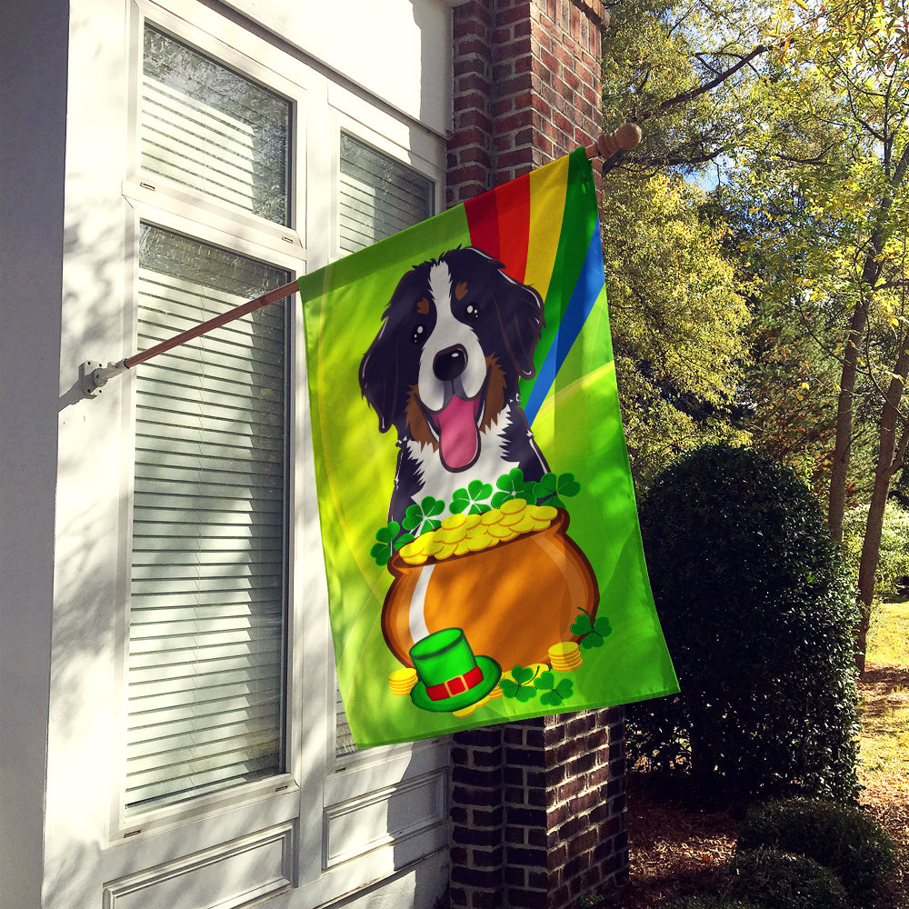 Bernese Mountain Dog St. Patrick's Day Flag Canvas House Size BB1981CHF  the-store.com.