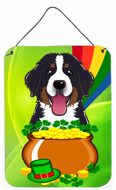 Bernese Mountain Dog St. Patrick&#39;s Day Wall or Door Hanging Prints BB1981DS1216 by Caroline&#39;s Treasures