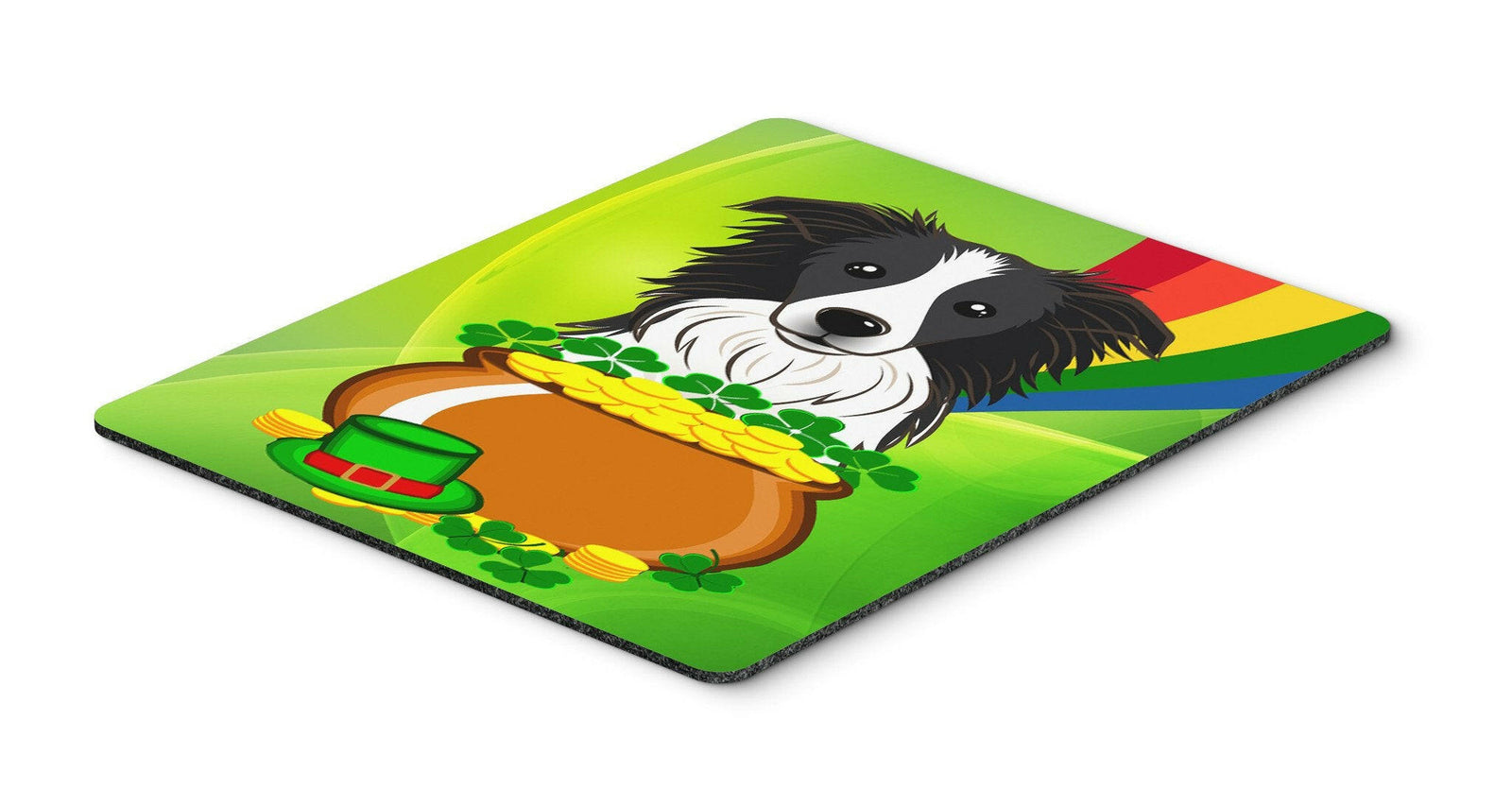 Border Collie St. Patrick's Day Mouse Pad, Hot Pad or Trivet BB1985MP by Caroline's Treasures