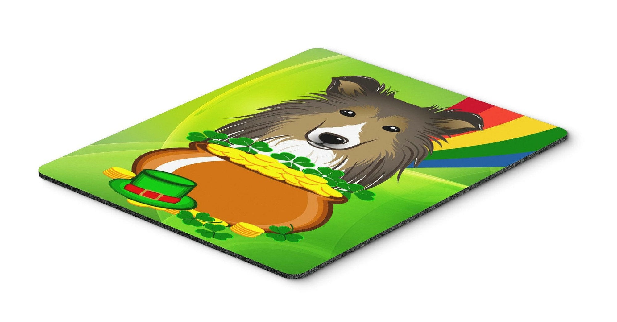 Sheltie St. Patrick's Day Mouse Pad, Hot Pad or Trivet BB1986MP by Caroline's Treasures