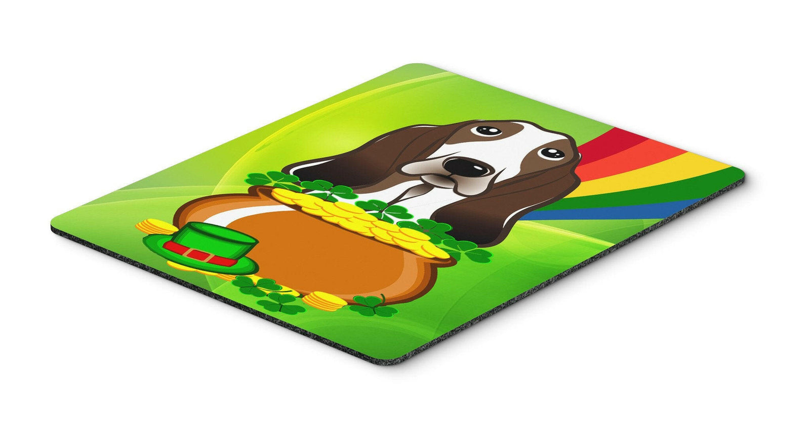 Basset Hound St. Patrick's Day Mouse Pad, Hot Pad or Trivet BB1987MP by Caroline's Treasures