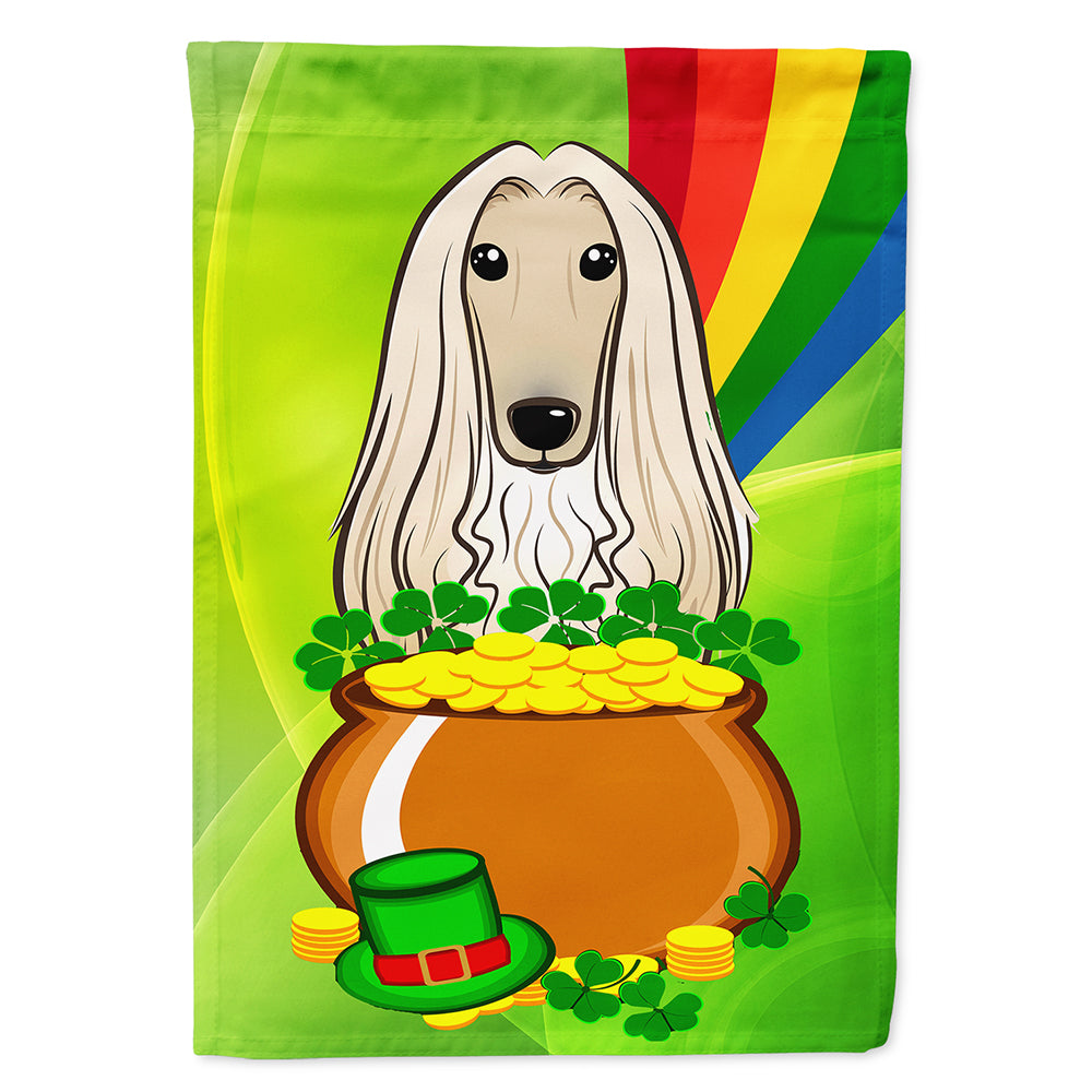 Afghan Hound St. Patrick&#39;s Day Flag Canvas House Size BB1988CHF